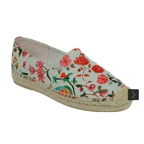 Rampage Floral Print Slip on Loafer Flat Birds   Size 7 - Picture 1 of 2